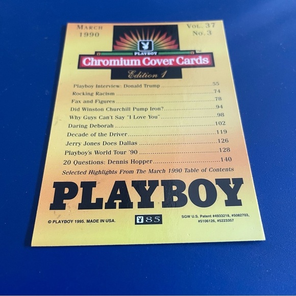 90s Vintage Donald Trump Playboy Chromium Cover Card Collectors 1995 #85 - Picture 6 of 7